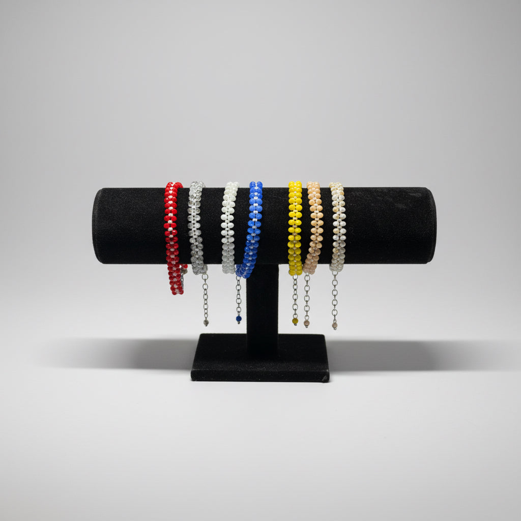 Pulsera Artesanal "Colori d’Estate" – Acero / Plata