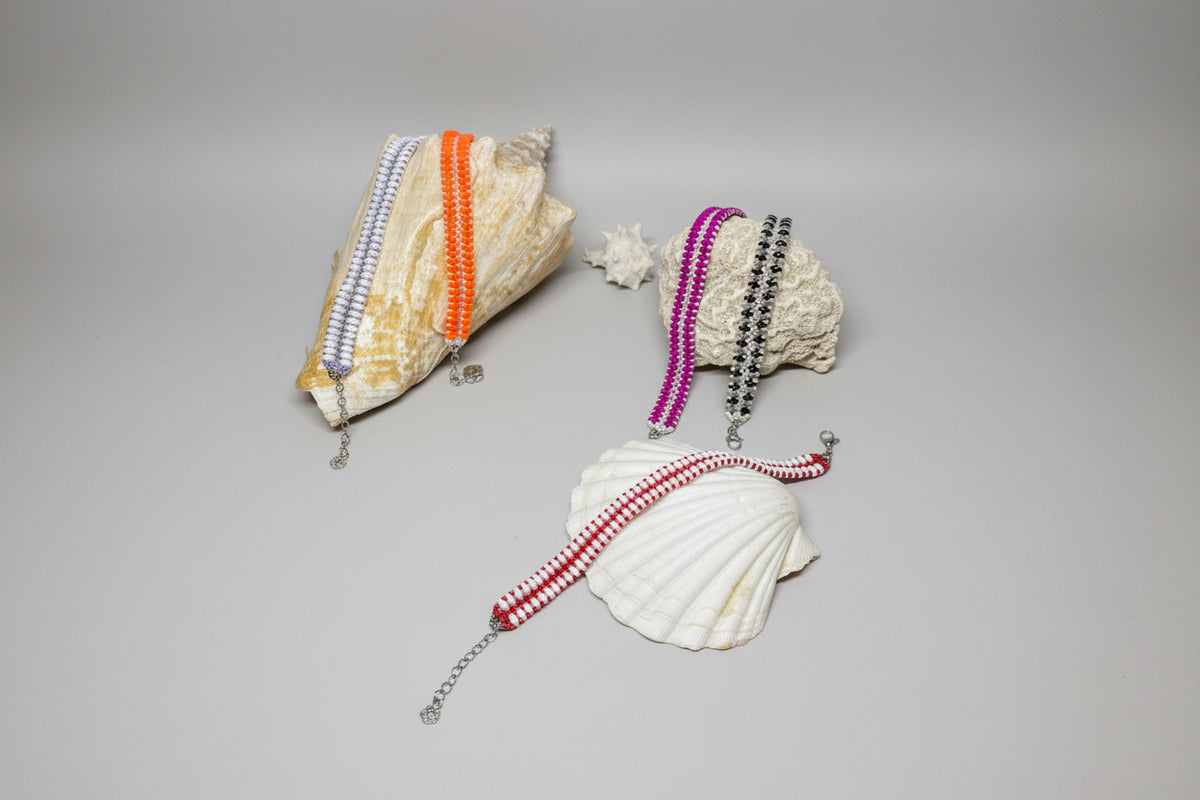 Pulsera Artesanal "Arcobaleno d'Italia" - Colección Superduo