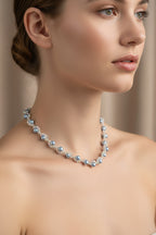 Conjunto Onda Venezia Pavé (6mm) - Collar y Pulsera⁠