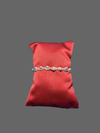 Pulsera Onda Venezia Pavé (6 mm) - Plata de Ley y Cristales Aurora Boreal