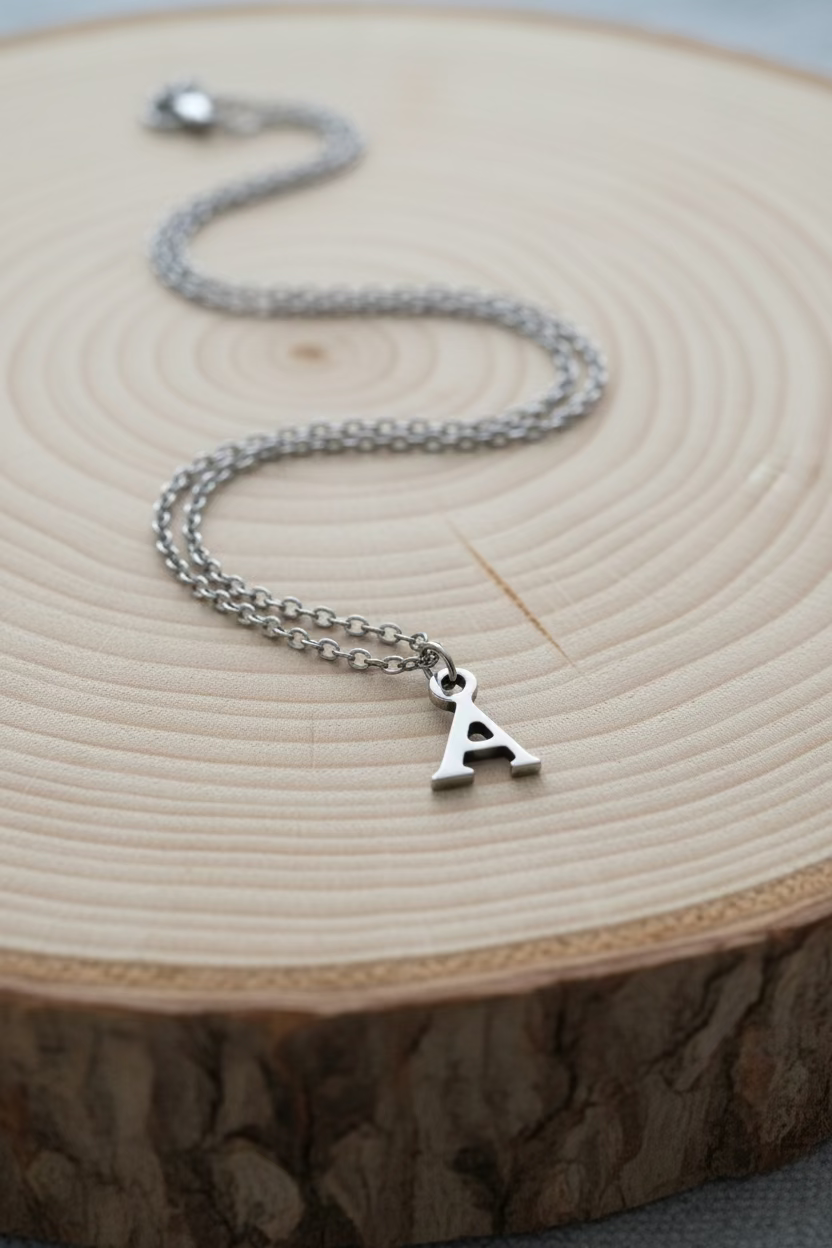 Collar / Collana con Iniziale in Acciaio (A-Z) – MUVE