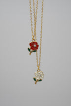 Collar de Acero con Colgante de Rosa – Colección Romántica MUVE